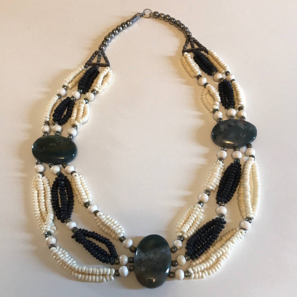 Vintage bold strand necklace